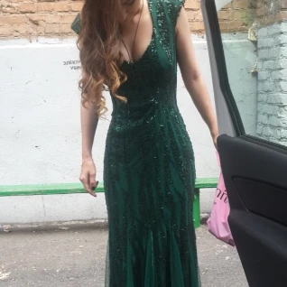 Изумрудное вечернее платье