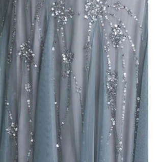 Платье Adrianna Papell Light Blue Tulle Gown Размеры 44, 48
