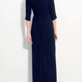 Платье Adrianna Papell Navy Gown Sleeve 3/4 Размеры 44, 46
