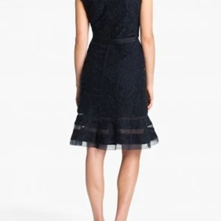 Платье Adrianna Papell Navy Lace Fit Dress Размер 48