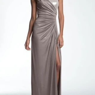 Платье Adrianna Papell Taupe Sequin Front Gown P Размер 46