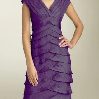 Платье Adrianna Papell Tiered Dress Berry/Coral  Размер 44