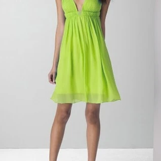 Платье Aidan Mattox Dress Lime/ Light Blue  Размер 44