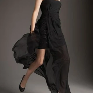 Платье Aidan Mattox Sweatheard Black Sequin Dress Размер 44