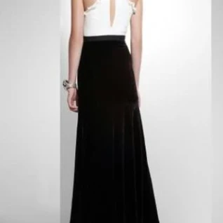 Платье BCBGMAXAZRIA B&W Ruffle Velour Gown Размеры 40, 42, 44, 48