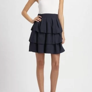 Платье BCBGMAXAZRIA Navy & White Embellished Dress Размер 44
