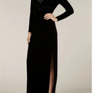 Платье Cachet Lace Accent Velour Gown Размер 48