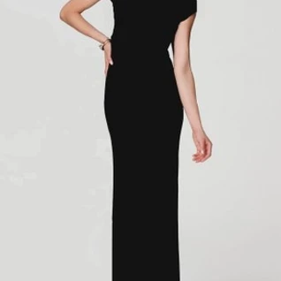 Платье Donna Morgan Velvet Turtle Neck Gown Размер 42