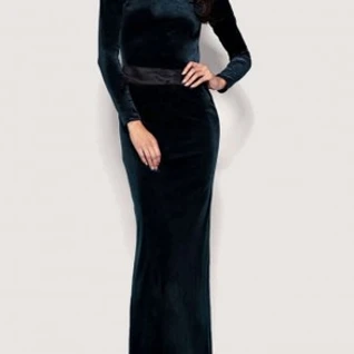 Платье Ever Beauty Satin Waist Velour Gown P Размер 46