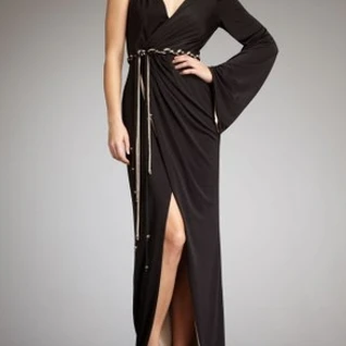 Платье Hoaglund new york Black & Beige Rope Gown Размер 44