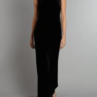 Платье Js boutique Black Dress Velour Open Back Размеры 44, 48