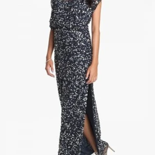 Платье Js Collections Dark Blue Blouson Gown Размер 46