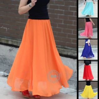 Юбка в пол длинная Фиолетовая