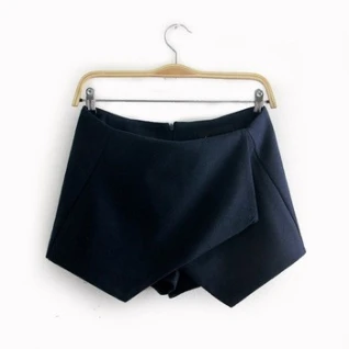 Юбка шорты асимметричная синяя электрик