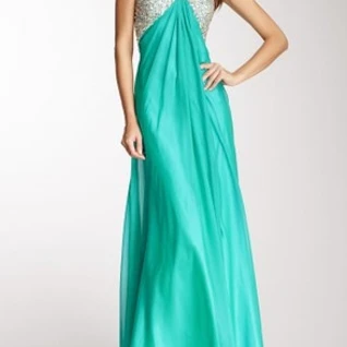 Платье La femme Peacock Chiffon Dress Размер 44