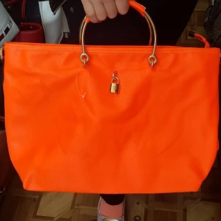 Сумка ярко оранжевая неоновая