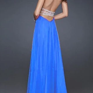 Платье La femme Sky Blue Chiffon Dress Размер 44