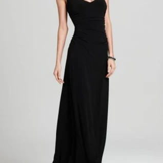 Платье Laundry by Shelli Segal Black Long Dress Open Back Размер 44