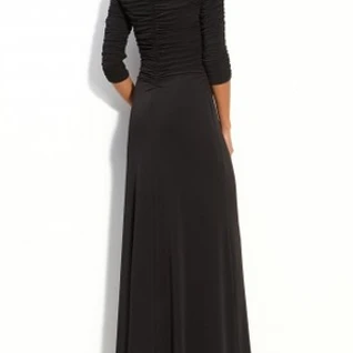 Платье Laundry by Shelli Segal Black Long Dress Sleeve 3/4 Размеры 40, 42