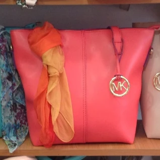 Сумка мятная с шарфом бирюзовая голубая