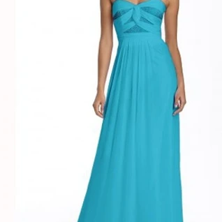 Платье Laundry by Shelli Segal Teal Strapless Long Gown Размер 44