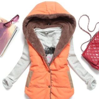 Оранжевая жилетка безрукавка