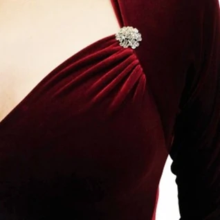 Платье Marc Bouwer Red Velour Long Gown Размер 44