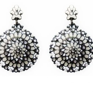 Серьги Joan Rivers Enamel Earrings White