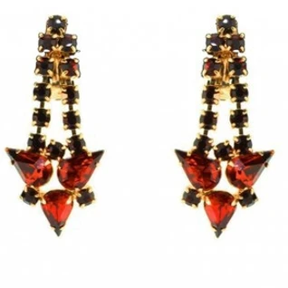 Серьги Juliana D&E Ruby Red Clips VTG