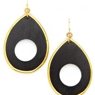 Серьги KENNETH JAY LANE Wood Drop Earrings
