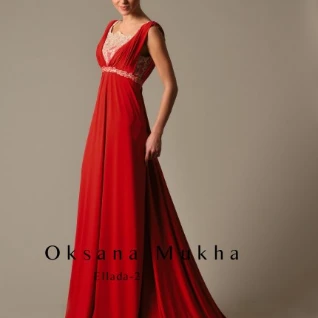 Красное платье от дизайнера Oksana Mykha 