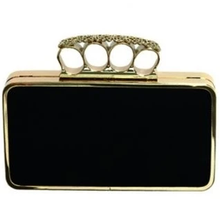 Клатч BCBGMAXAZRIA Gold Finger Satin Navy Clutch