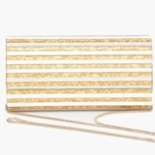 Клатч BEBE Gold & White Clutch
