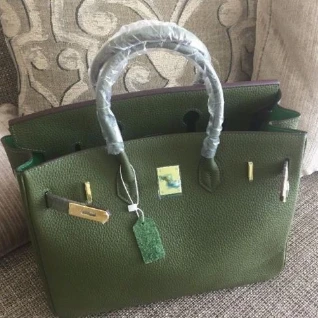 Сумка хаки зеленая под Гермес Hermes birkin