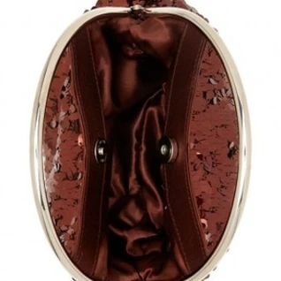 Клатч Jessica McClintock Metallik clutch silver/Chocolate