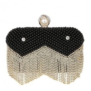 Клатч Scarleton Black/Shampagne  Fringle Gatsby Clutch