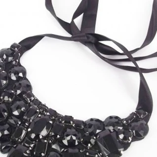 Колье LOLA Big Crystal Necklace Black