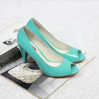 Туфли лакированные мятные зеленые голубые бирюзовые