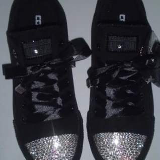 Кеды со стразами Сваровски конверс converse