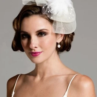 Украшение на голову Cara couture White Feather Polka Dot Headband
