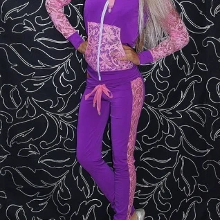 Костюм фиолетовый с легинсами