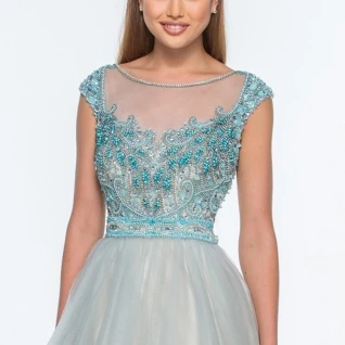 Голубое платье Terani Couture