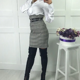 Костюм деловой офисный юбка рубашка