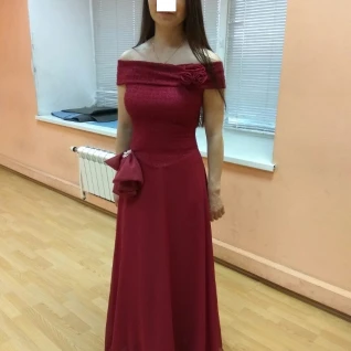 красное бальное/вечернее платье в пол 40-42р