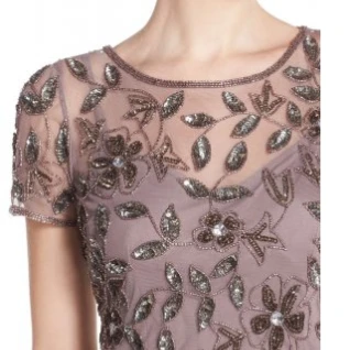 Платье Adrianna Papell Beaded Floral Dress