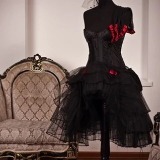 Костюм для фотосессии: Кабарэ с красными акцентами. Размеры 42-50