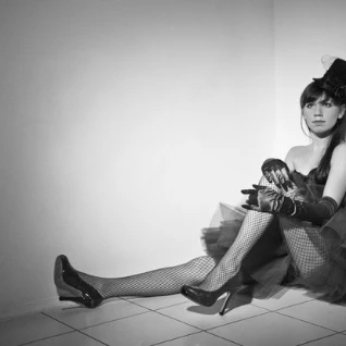 Костюм для фотосессии: Кабаре с синей пачкой. Размеры 42, 44