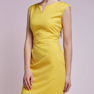 Платье желтое