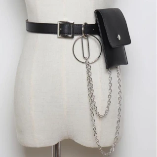 Поясная сумка черная пояс ремень