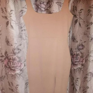 Платье бежевое майка мини короткое без рукавов